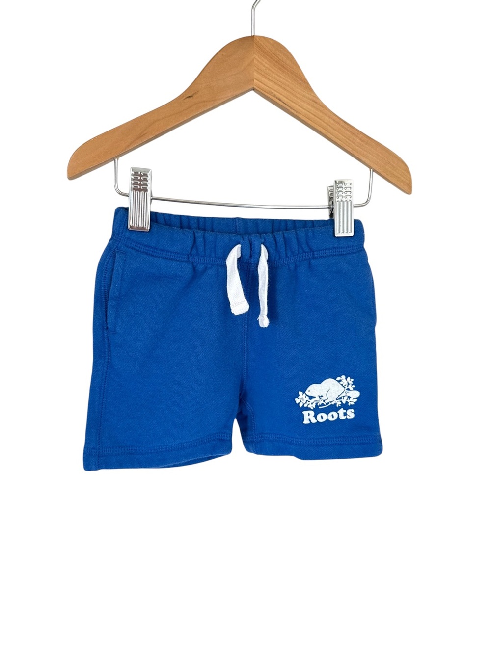 Roots Royal Blue Drawstring Logo Shorts